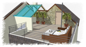 Entwurfsplanung für die Errichtung einer Dachterrasse im Gebäudebestand, Lorch